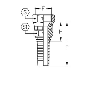 SAE Внутренняя резьба угол 45° двойная обжатая гайка SAE Внутренняя резьба угол 45° двойная обжатая гайка
