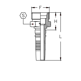 DKO-S Interlock метрический наружная резьба конус 24°