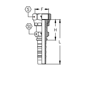 ORFS Внутренняя резьба двойная обжатая гайка ORFS Внутренняя резьба двойная обжатая гайка