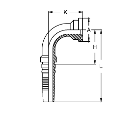 Фланец Interlock SAE код 61 угол 90° Фланец Interlock SAE код 61 угол 90°