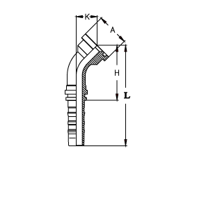 Фланец SAE код 61 угол 45°