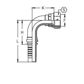 Конус 37° - угол 90° - предварительно обжатая гайка