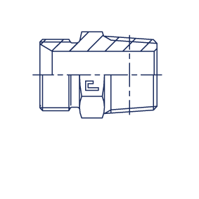 Прямой адаптер BSPT уплотнение тип C