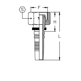 DKO-S CS внут. резьба конус 24° O'RING