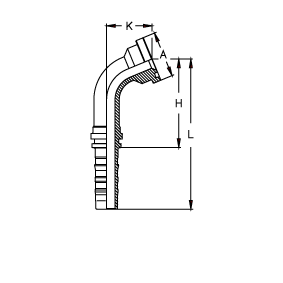 Фланец SAE код 62 угол 45°