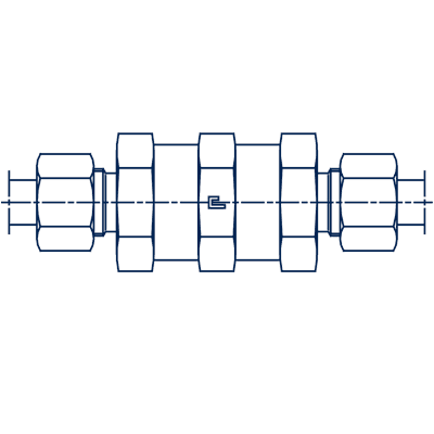 Обратный клапан проходной двусторонний в сборе с B4