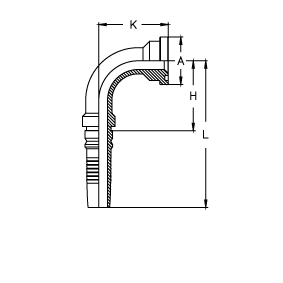 Фланец Interlock SAE код 61 угол 90°