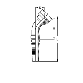 Фланец Interlock SAE код 62 угол 45°