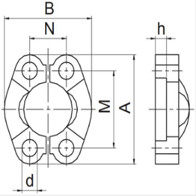 Полуфланцы SAE J518 серия 6000 код 62