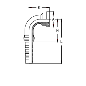 Фланец SAE код 62 угол 90°