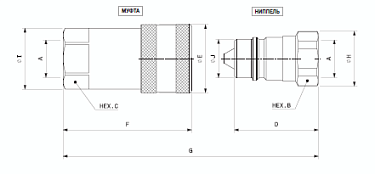 IR-V BSP ниппель/розетка
