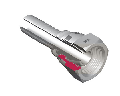 Конус 60° шестигранная гайка из нержавеющей стали