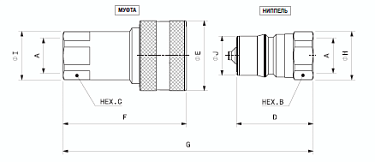 ISO B IRBX NPT Ниппель\розетка ISO B IRBX NPT Ниппель\розетка