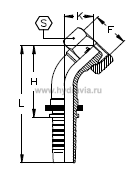 Метрическая внутренняя резьба MULTISEAL угол 90° - накидная гайка DIN 3868 / 20078