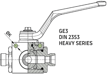 Кран шаровый метрика, DIN 2353 HEAVY SERIES