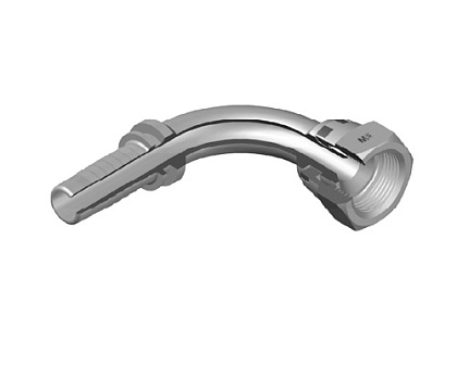 JIC внутренняя резьба - конус 74° - угол 90° - предварительно обжатая гайка JIC внутренняя резьба - конус 74° - угол 90° - предварительно обжатая гайка