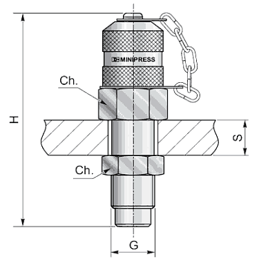 Контрольная точка переборочная, М 16х2, метрика Контрольная точка переборочная, М 16х2, метрика