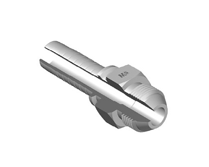 JIC наружная резьба конус 74° предварительно обжатая гайка