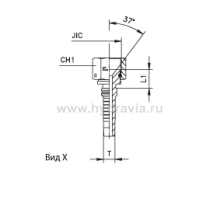 Фитинги для РВД JIC Interlock внутренняя резьба фиксированная накидная гайка/накидная гайка - конус 74° - ISO 8434-2 (SAE J514)