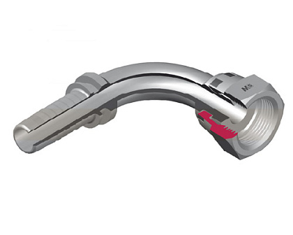 Угол 90° - шестигранная гайка с гнездом с плоской поверхностью