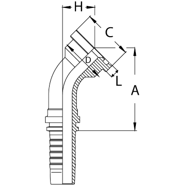 Фланец SFS 6000 угол 45°
