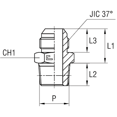 Прямые NPTF уплотнение тип C