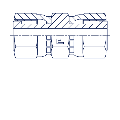 Прямые обжатая гайка упл. тип H Прямые обжатая гайка упл. тип H