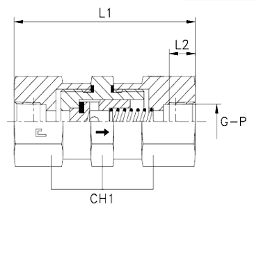 Обратный клапан, внутренняя резьба NPT