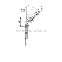 Фитинги для РВД DKO-S Interlock внутренняя резьба - накидная гайка - угол 45° - конус 24° - ISO 8434-1 (DIN 2353)