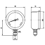 Манометр D63, нар. резьба 1/4 Манометр D63, нар. резьба 1/4