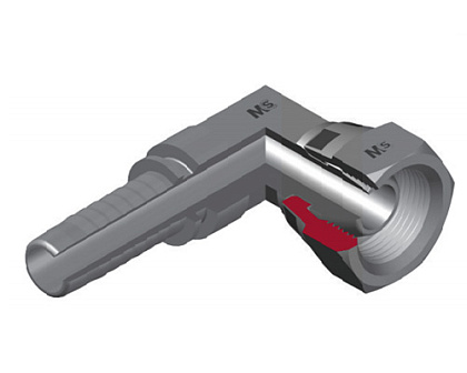 BSP внутренняя резьба угол 90° компакт - предварительно обжатая гайка
